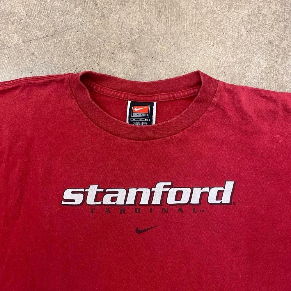 Vintage Stanford Cardinals Nike Center Swoosh 90s T-Shirt Size XL